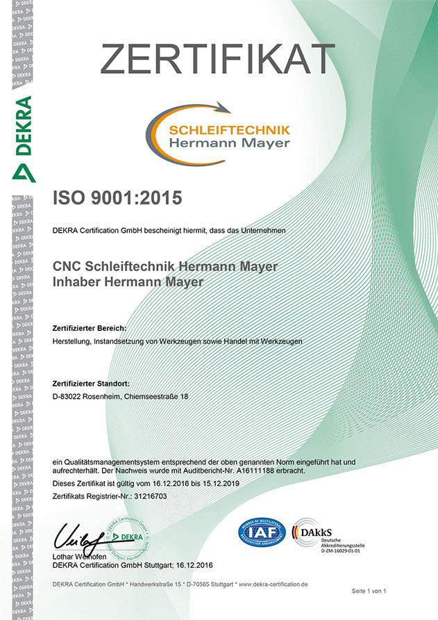 zertifikat iso9001 2015